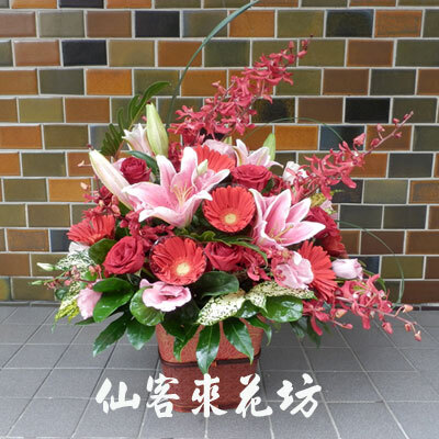 【A-027】藝術盆花、盆花、祝賀藝術盆花、婚禮喜慶藝術盆花:盆花-典雅