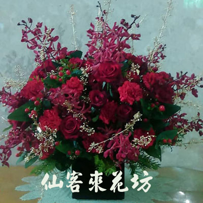 【A-528】拜拜盆花,供佛盆花,還願盆花,盆花設計,拜神祈福盆花