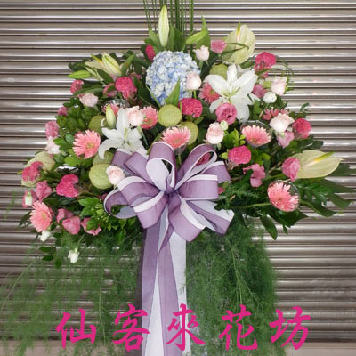 【C-315】 開幕花籃 祝賀花籃:,婚禮喜慶高架花籃,發表會高架花籃《一對》