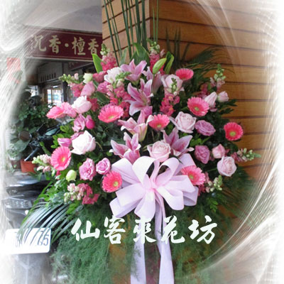 【C-140】祝賀花籃:高架花籃/祝賀開幕/開工動土/上樑花籃1對