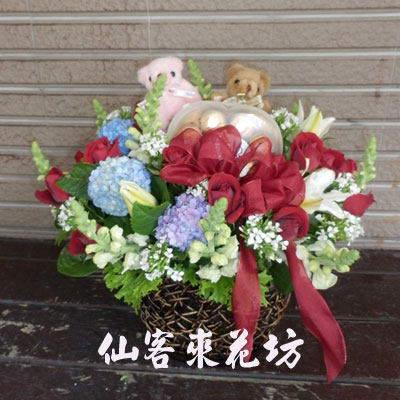 【A-502】講台桌花,會議桌花,盆花設計,水平桌上盆花