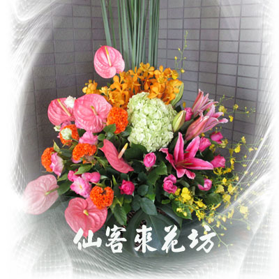 【A-563】拜拜盆花,供佛盆花,還願盆花,盆花設計,拜神祈福盆花