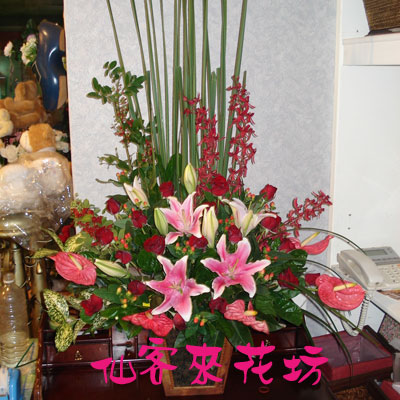 【A-156】祝賀桌上盆花,開幕盆花,喜慶盆花,藝術盆花